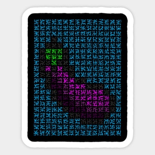 Pixelated Eggplant Sticker